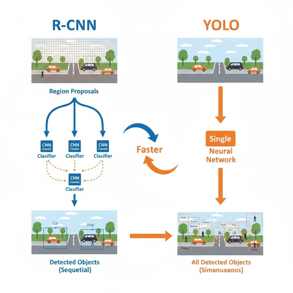 R-CNN vs YOLO Karşılaştırması