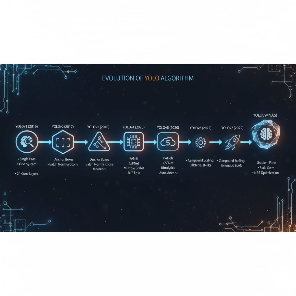 YOLO v1-v5 Evrimi Zaman Çizelgesi